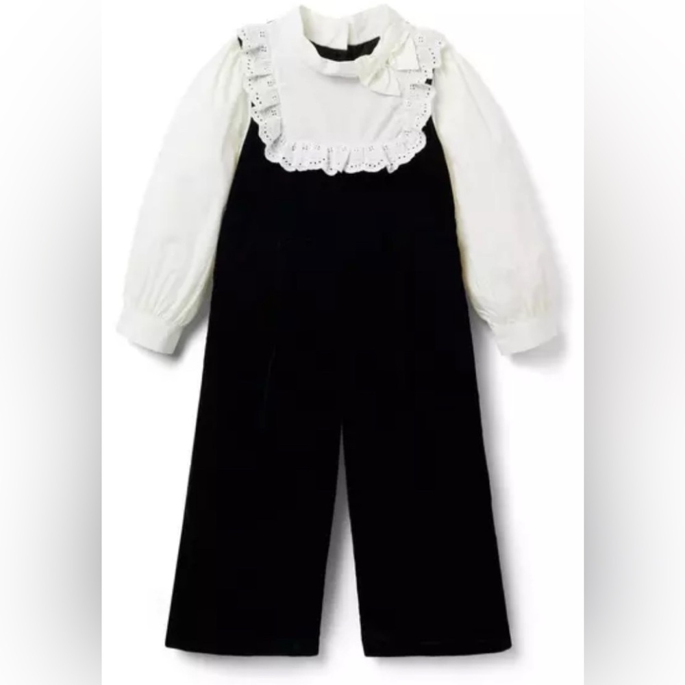 NWT Janie and Jack the Festive velvet Jumpsuit size 5T